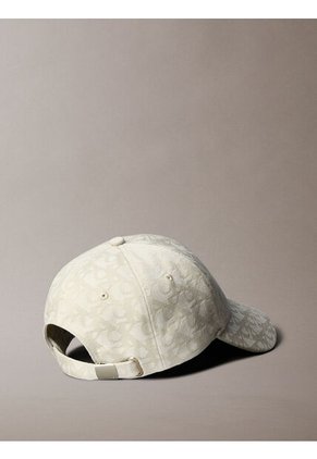 Gorra Beige Con Monograma Calvin Klein