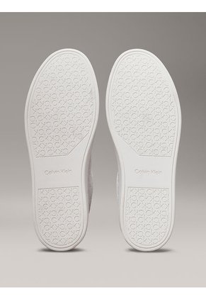 Tenis Blanco Con Monograma Y Cremallera En El Lateral Calvin Klein