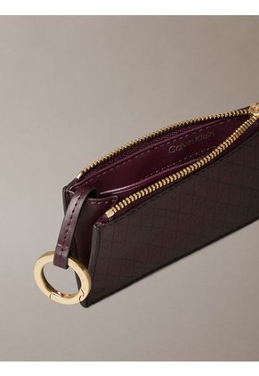 Tarjetero Café Con Cremallera Con Logo Monograma Calvin Klein