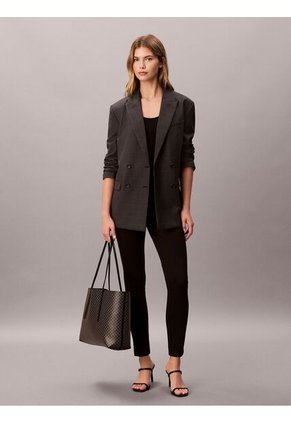 Bolso Negro Tote Con Logo Monograma Con Bolsito Calvin Klein