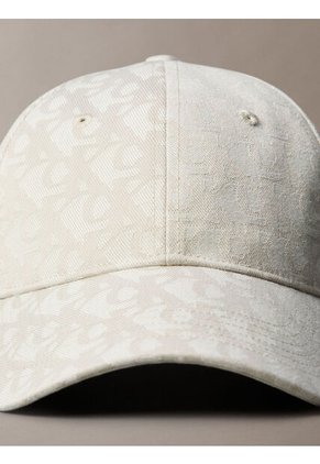 Gorra Beige Con Monograma Calvin Klein