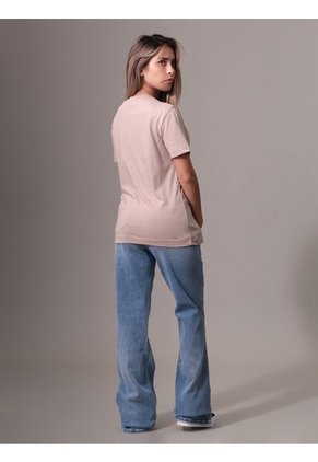 Camiseta Rosada Regular Con Logo Mixed Calvin Klein