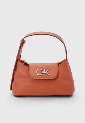 Bolso Manos Libres Calvin Klein Lock Terracota