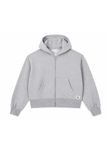 Buzo Gris Con Cremallera Calvin Klein