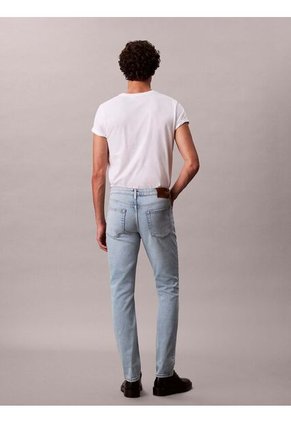Jeans Celeste De Corte Slim Con Efecto Marmoleado Calvin Klein