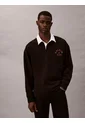 Polo Negro Compact Rugby De Manga Larga Calvin Klein de Calvin Klein