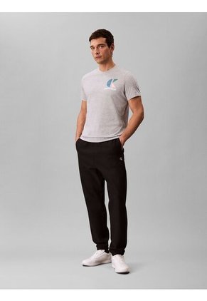 Camiseta Gris Con Monograma Gráfico Calvin Klein