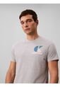 Camiseta Gris Con Monograma Gráfico Calvin Klein de Calvin Klein