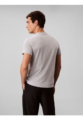 Camiseta Gris Con Monograma Gráfico Calvin Klein