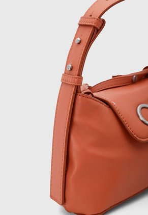 Bolso Manos Libres Calvin Klein Lock Terracota