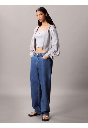 Buzo Gris Con Cremallera Calvin Klein