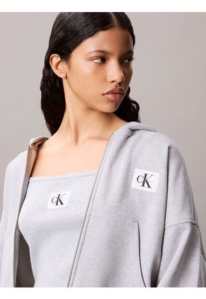 Buzo Gris Con Cremallera Calvin Klein