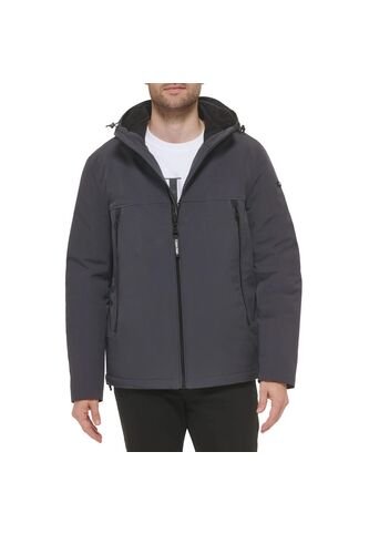 Chaqueta Gris Soft Shell Con Capota Y Forro De Sherpa Calvin Klein Calvin Klein