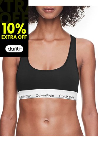 Bralette Negro Algodón Negro Calvin Klein Calvin Klein