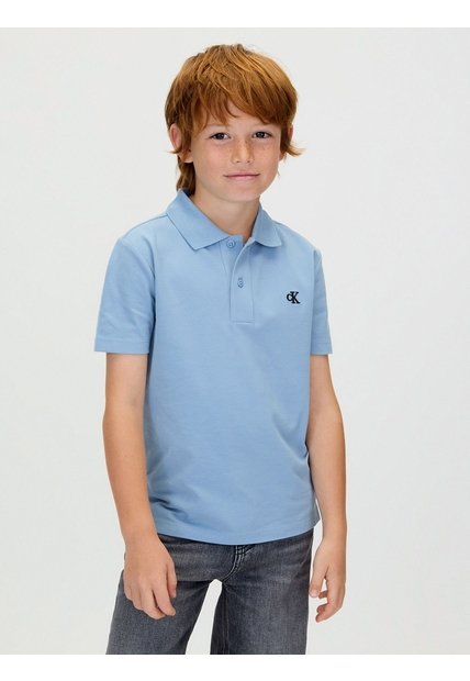Polo Multicolor Para Niño De Piqué Elástico Calvin Klein
