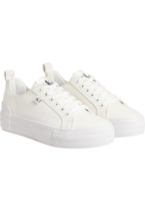 Tenis De Lona Reciclada Con Plataforma Blanco Calvin Klein