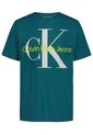 Camiseta Verde Para Niño Manga Corta Con Logo De Monograma Calvin Klein de Calvin Klein