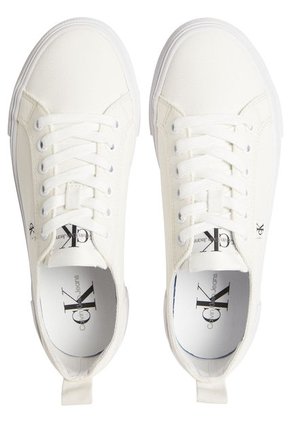 Tenis De Lona Reciclada Con Plataforma Blanco Calvin Klein