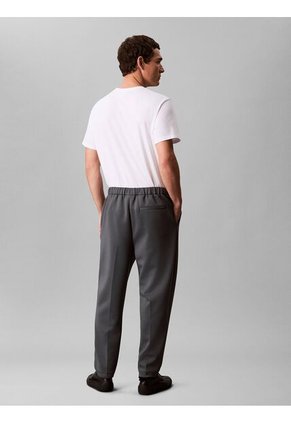 Pantalón Gris De Tejido Grueso De Punto Liso Con Cintura Elástica Calvin Klein