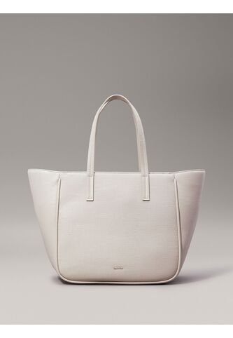 Bolso Blanco Tote Refine Con Detalle Trenzado Calvin Klein Calvin Klein