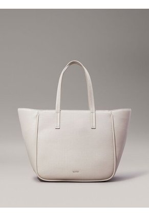 Bolso Blanco Tote Refine Con Detalle Trenzado Calvin Klein