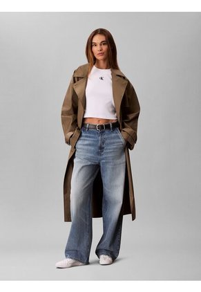 Camiseta Blanca Baby Con Monograma Bordado Calvin Klein