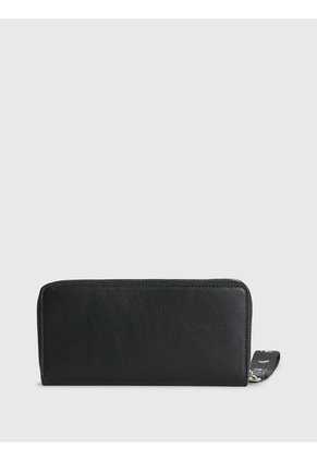 Bolso Con Cremallera En El Contorno Mujer Negro