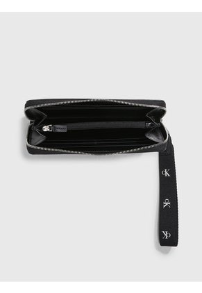 Bolso Con Cremallera En El Contorno Mujer Negro