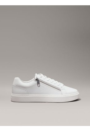 Tenis Blanco Con Monograma Y Cremallera En El Lateral Calvin Klein