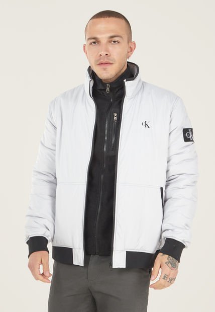 Chaqueta Gris Claro-Negro Calvin Klein