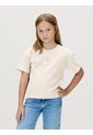 Camiseta Blanca Para Niña De Corte Boxy Con Logo Estampado Calvin Klein de Calvin Klein