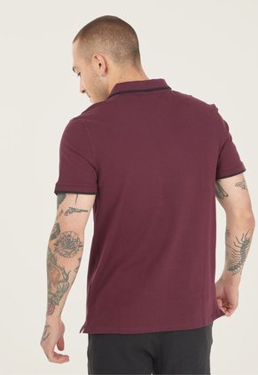 Polo Borgoña-Negro Calvin Klein