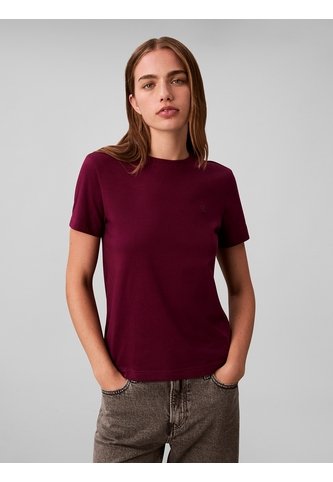 Camiseta Roja De Algodón Con Logo De Archivo Calvin Klein Calvin Klein