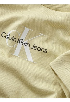 Camiseta Verde Slim Con Monograma Para Niña Calvin Klein