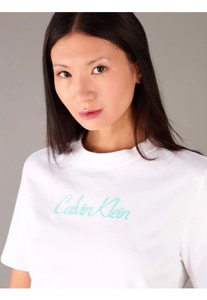 Camiseta Blanca Classic Con Logo Calvin Klein