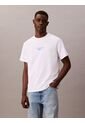 Camiseta Blanca Acid Wash Graphic Crewneck Calvin Klein de Calvin Klein