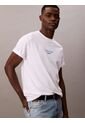 Camiseta Blanca Acid Wash Graphic Crewneck Calvin Klein de Calvin Klein