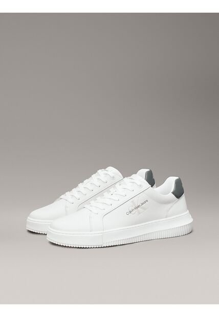Tenis Blanco De Cuero Robusto Para Hombre Calvin Klein