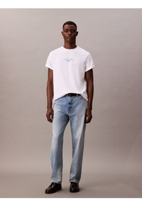 Camiseta Blanca Acid Wash Graphic Crewneck Calvin Klein