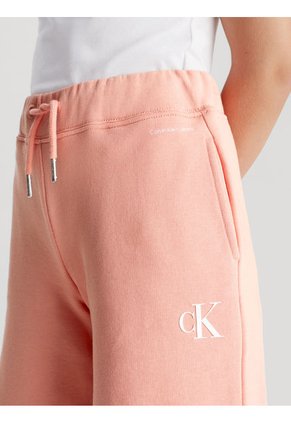 Pantalón Rosado Chándal Culotte De Felpa De Algodón Para Niña Calvin Klein