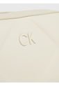 Bandolera Beige Acolchada Con Solapa Calvin Klein de Calvin Klein