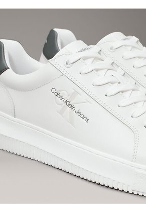 Tenis Blanco De Cuero Robusto Para Hombre Calvin Klein