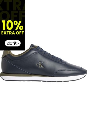 Tenis Azul Oscuro Retro Runner En Cuero Calvin Klein Calvin Klein