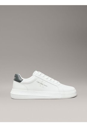 Tenis Blanco De Cuero Robusto Para Hombre Calvin Klein