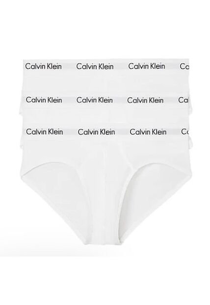 3 Pack De Calzoncillo Blanco Algodón Hip Brief Calvin Klein
