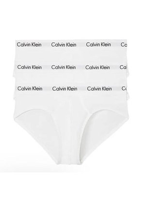 3 Pack De Calzoncillo Blanco Algodón Hip Brief Calvin Klein