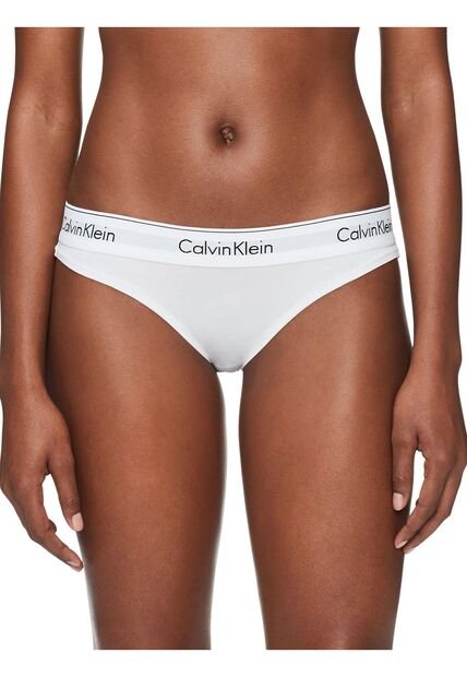 Pantie Clásica De Algodón Blanco Calvin Klein