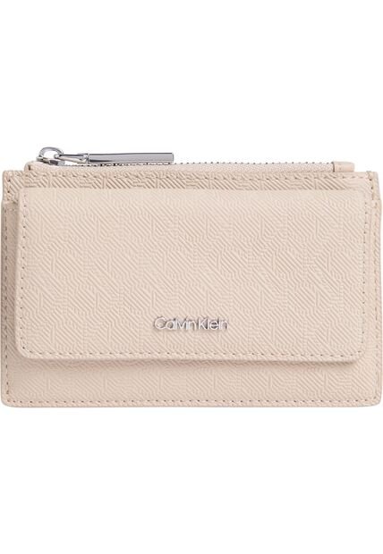 Tarjetero Beige Con Solapa Calvin Klein