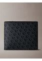 Billetera Negra Plegable Mate Con Monograma Calvin Klein de Calvin Klein