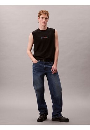 Camiseta Negra De Tirantes De Estar Por Casa - Pride Calvin Klein
